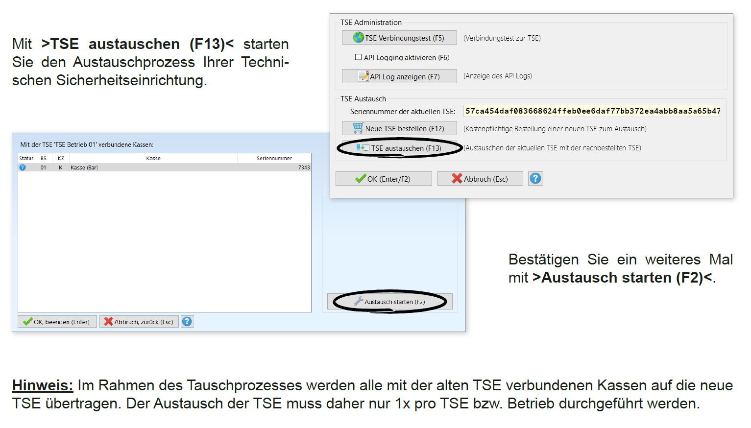 TSE austauschen